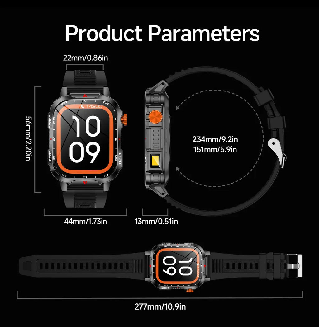 SENBONO V35 Smart Watch 1100mah Large Battery Compass Women's Cycle Management BT Call Message Push Sports Outdoor Smart Watch