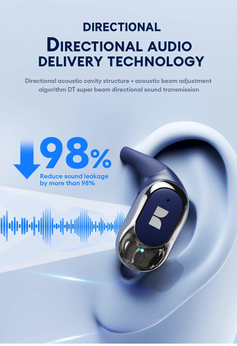 Monster MQO33 Wireless Bluetooth 5.4 Earphones Dolby Immersive Sound HD Call Headphones Sports Noise Reduction Open Ear Earbuds