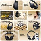 HAYLOU S30 Wireless Bluetooth 5.4 Headphones 43dB Adaptive Noise Cancelling Headsets 40mm Driver 80H Playtime Earphones