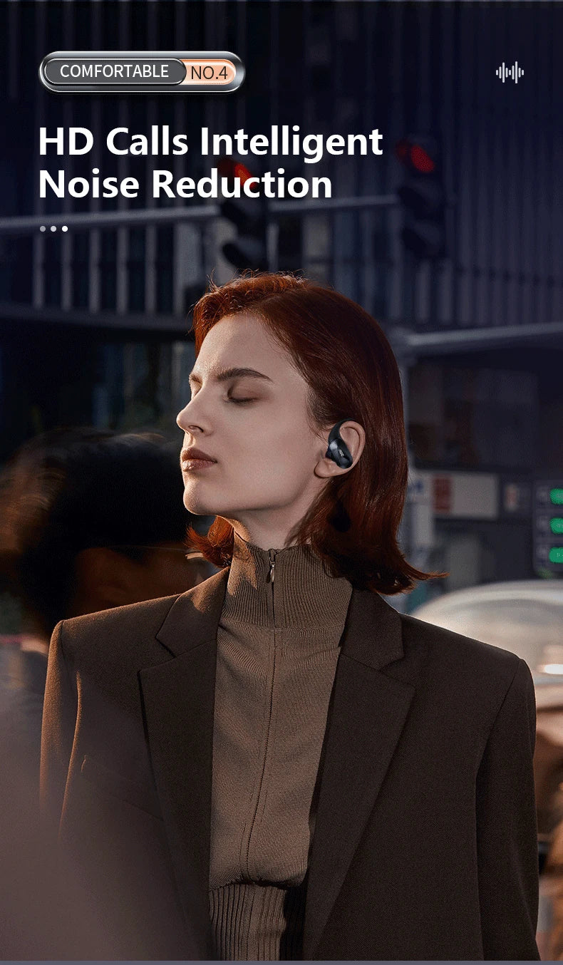 AOC ACT3521 Wireless Earphones OWS Ear Hook Bluetooth HIFI Stereo Earbuds Gaming Low Latency IPX5 Waterproof Sport Headphones