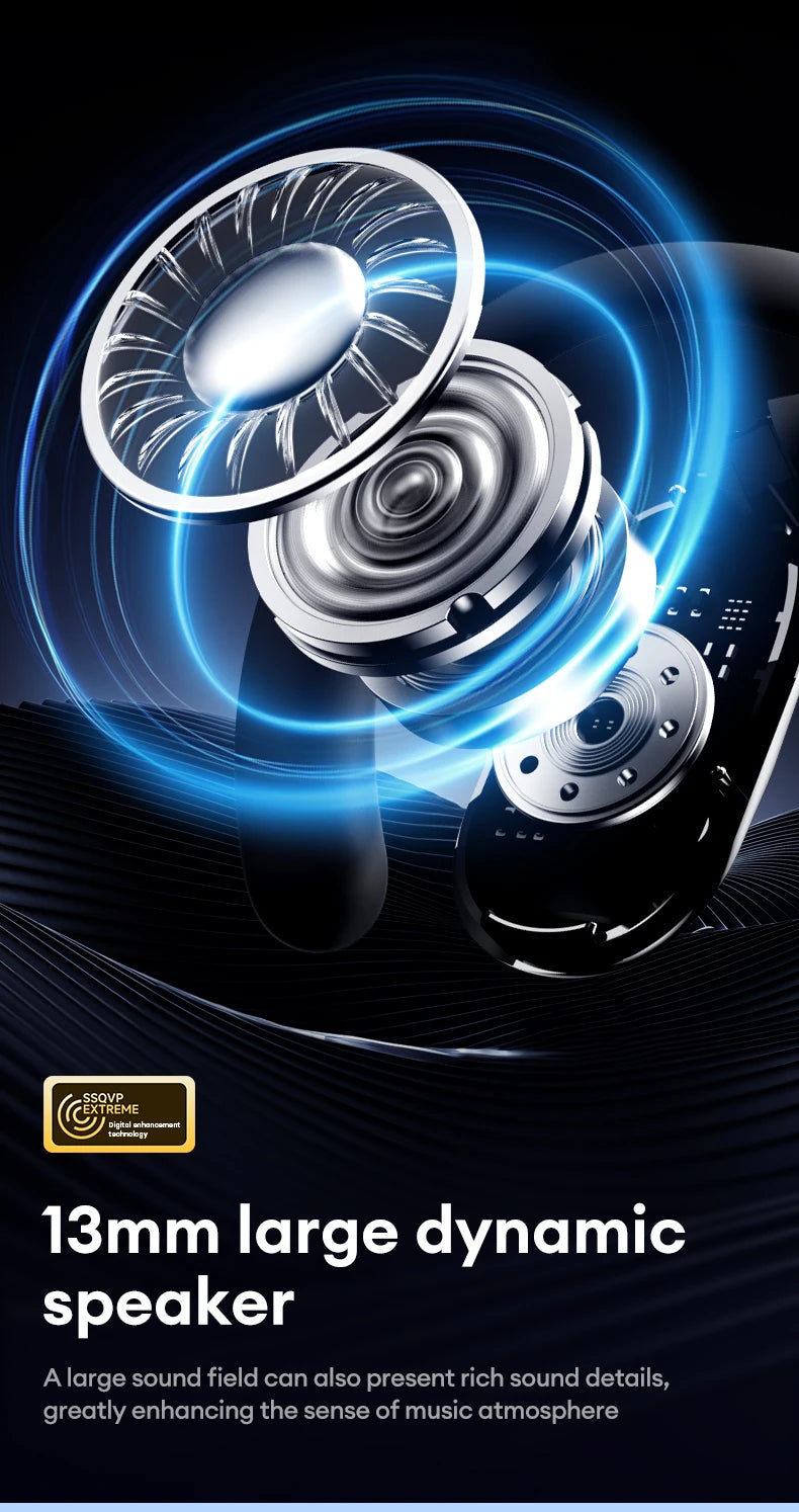 Monster MQO33 Wireless Bluetooth 5.4 Earphones Dolby Immersive Sound HD Call Headphones Sports Noise Reduction Open Ear Earbuds