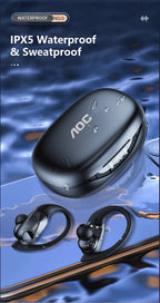 AOC ACT3521 Wireless Earphones OWS Ear Hook Bluetooth HIFI Stereo Earbuds Gaming Low Latency IPX5 Waterproof Sport Headphones