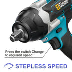 1800N.M Torque Brushless Electric Impact Wrench 1/2 inch Lithium-Ion Battery Cordless Wrench Tools For Makita 18V Battery Pins