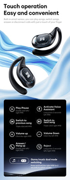 Monster MQO33 Wireless Bluetooth 5.4 Earphones Dolby Immersive Sound HD Call Headphones Sports Noise Reduction Open Ear Earbuds