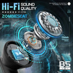 ZOMBIESCAT B5 TWS Bluetooth 5.4 Earphones 38ms Game Mode HD Call Noise Reduction Headphones 60H Long Endurance Gaming Headsets