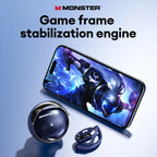 Monster MQO33 Wireless Bluetooth 5.4 Earphones Dolby Immersive Sound HD Call Headphones Sports Noise Reduction Open Ear Earbuds