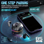 ZOMBIESCAT B5 TWS Bluetooth 5.4 Earphones 38ms Game Mode HD Call Noise Reduction Headphones 60H Long Endurance Gaming Headsets