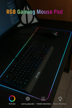 Mouse Pad Gamer Large Speed Edge Led 7 Colors Rgb Waterproof 300mm x 800mm
